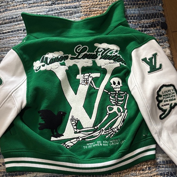 Louis Vuitton X Virgil Abloh Leather Varsity Jacket - Picture 2 of 5